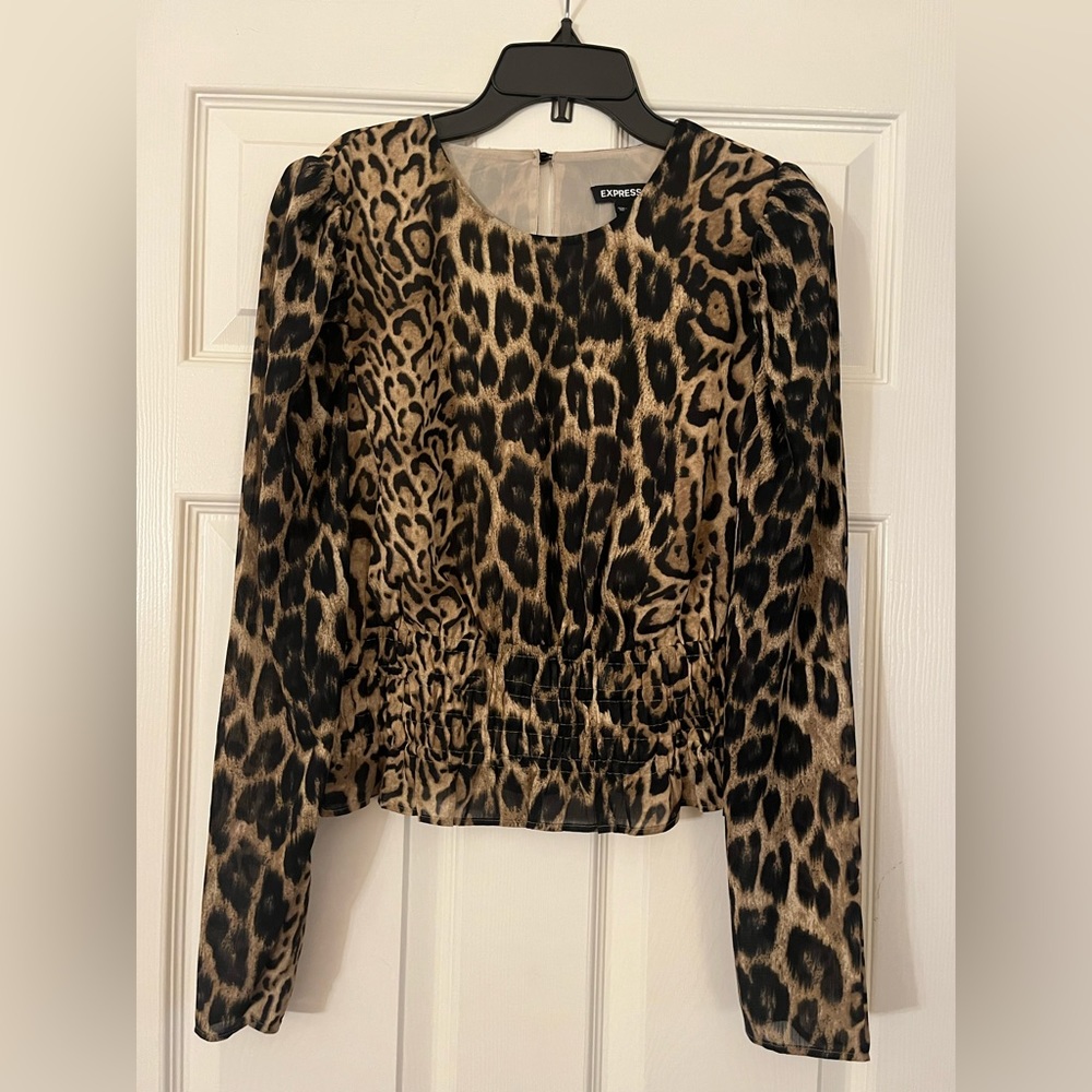 EXPRESS Leopard Print Blouse